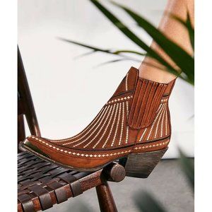 Yippee Ki Yay Old Gringo Quincy Shedron Ankle Boots Brown Cowboy Size 8 NEW!